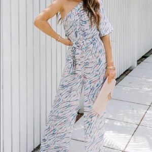 Wishful Thinking Printed One Shoulder Jumpsuit